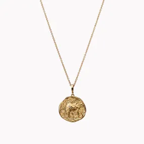 Limited Edition Elefante Large Diamond Coin Charm Necklace