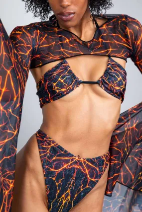 Magma Twist Tie Bandeau Top