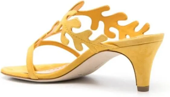 Manolo Blahnik Hidrag 50mm suede sandals Yellow