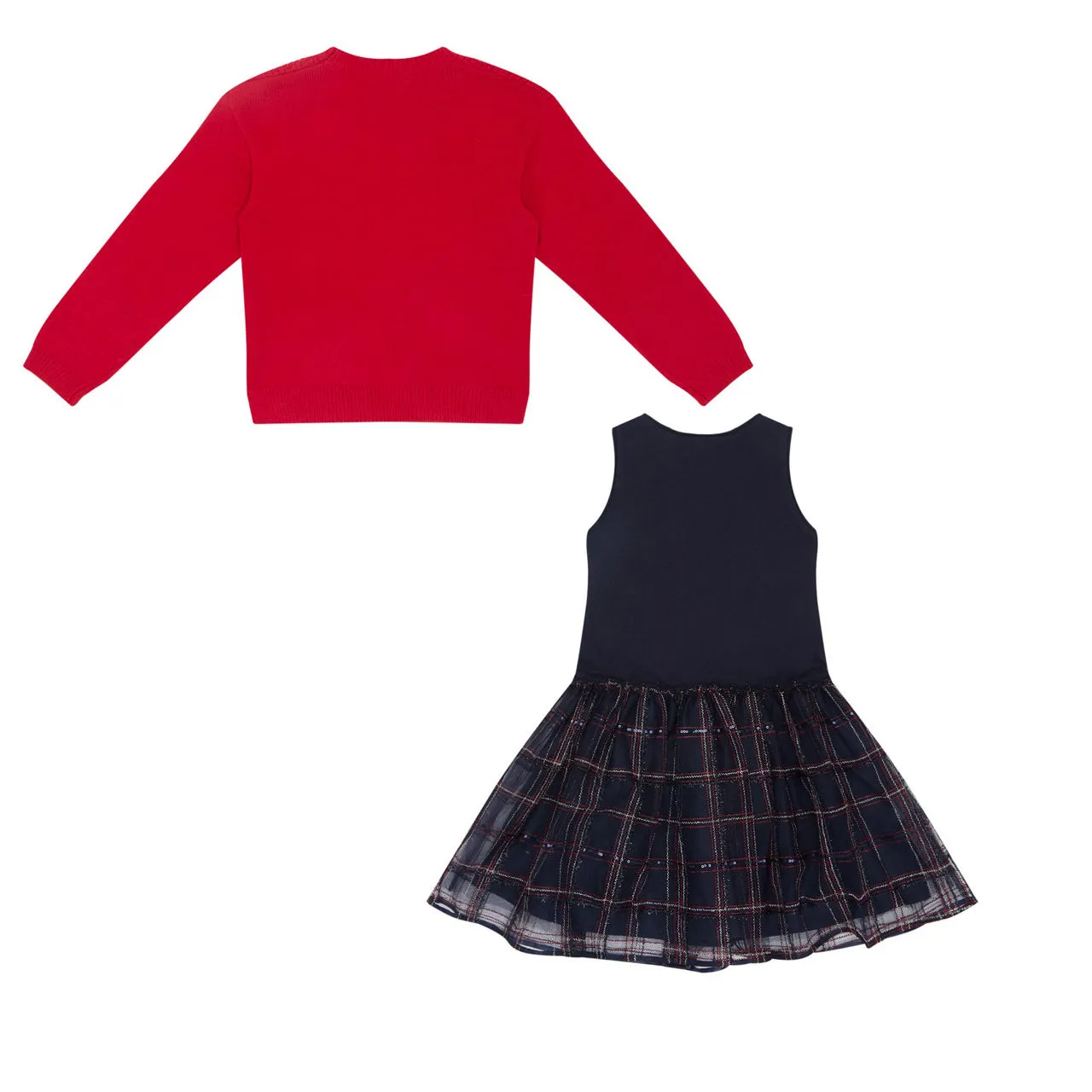 MAYORAL Two-Piece Sweater and Dress Set - Cherry