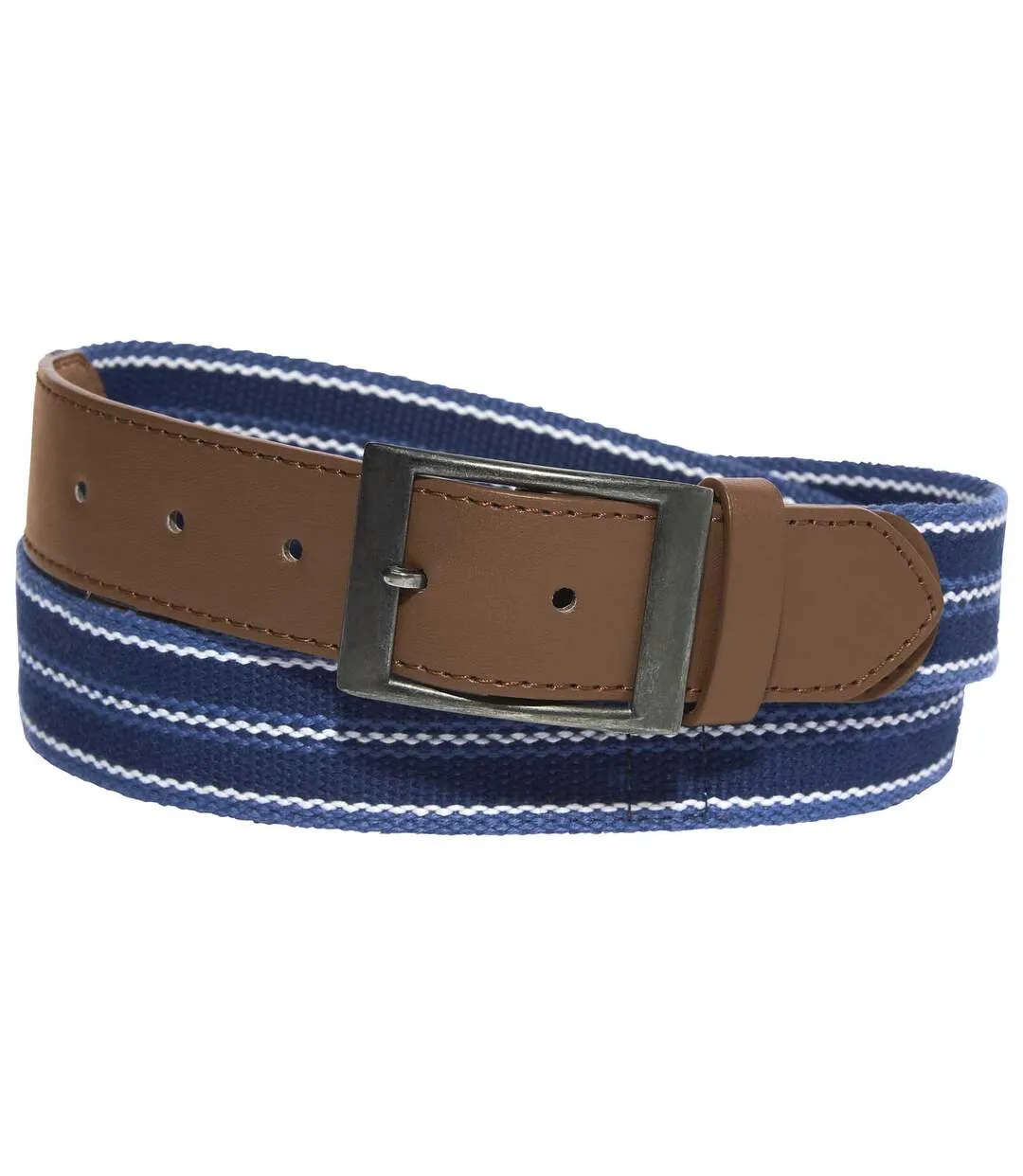 Men's Money Belt - Striped Blue