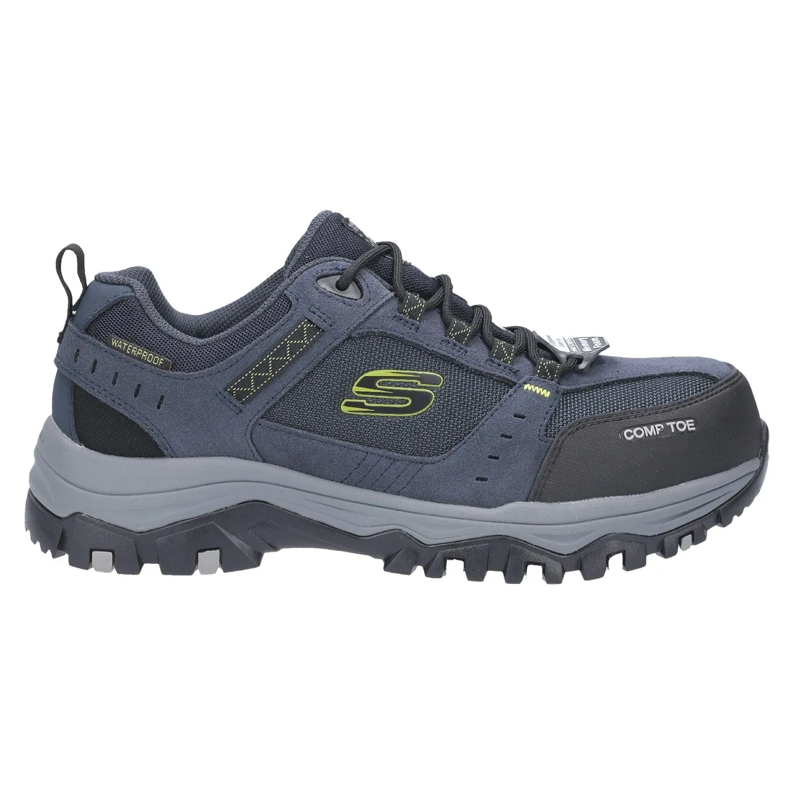 Men's Wide Fit Safety Skechers 77183EC Greetah Lace Up Hiker Composite Toe Trainers