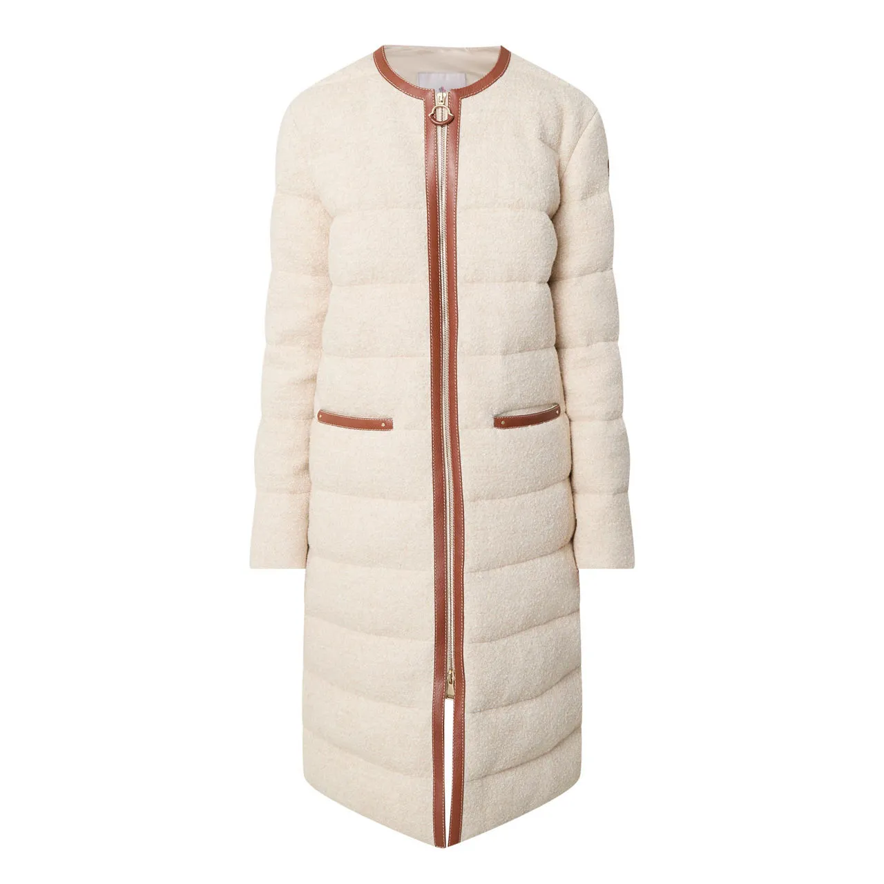 MONCLER Bellette Boucle Down Coat - Beige