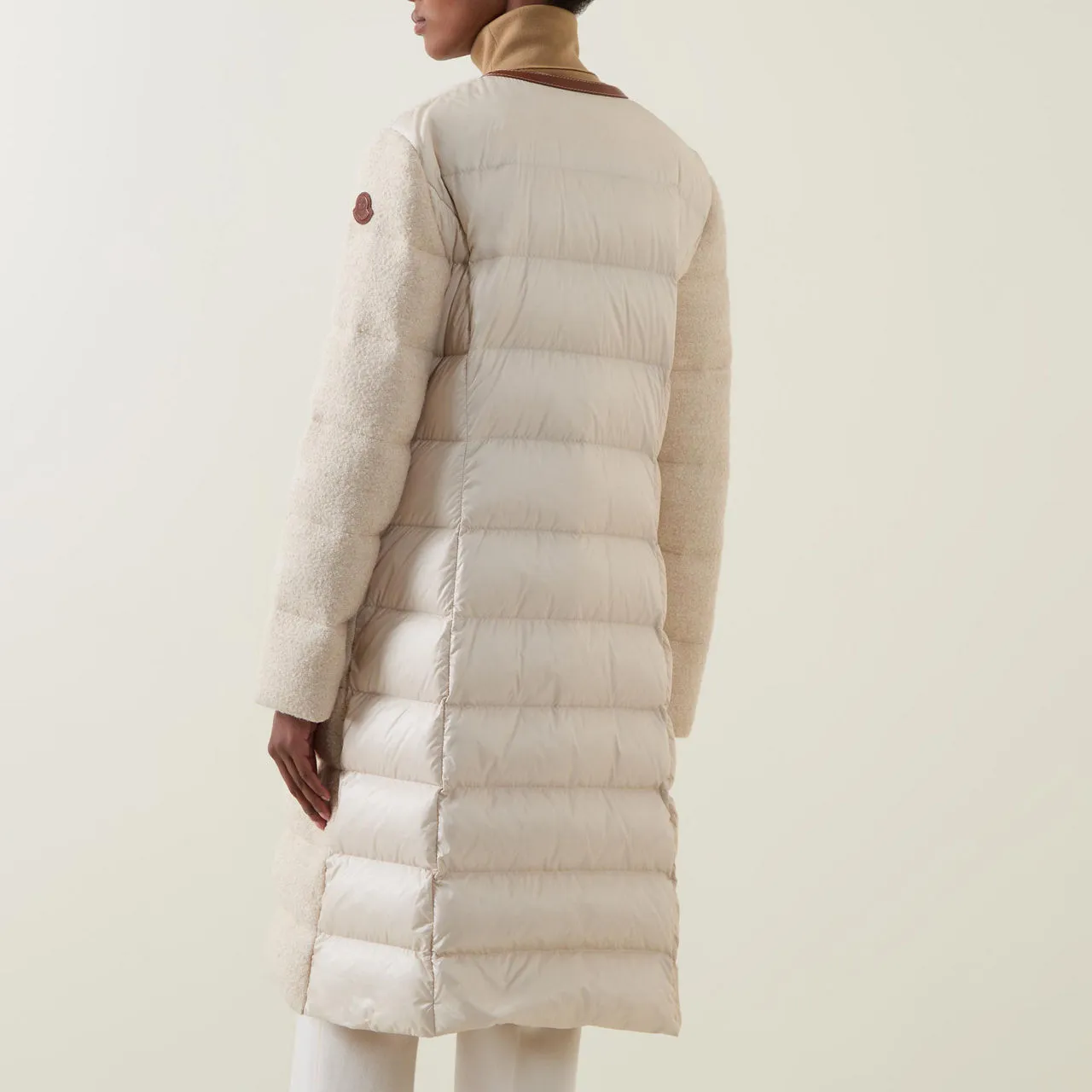 MONCLER Bellette Boucle Down Coat - Beige