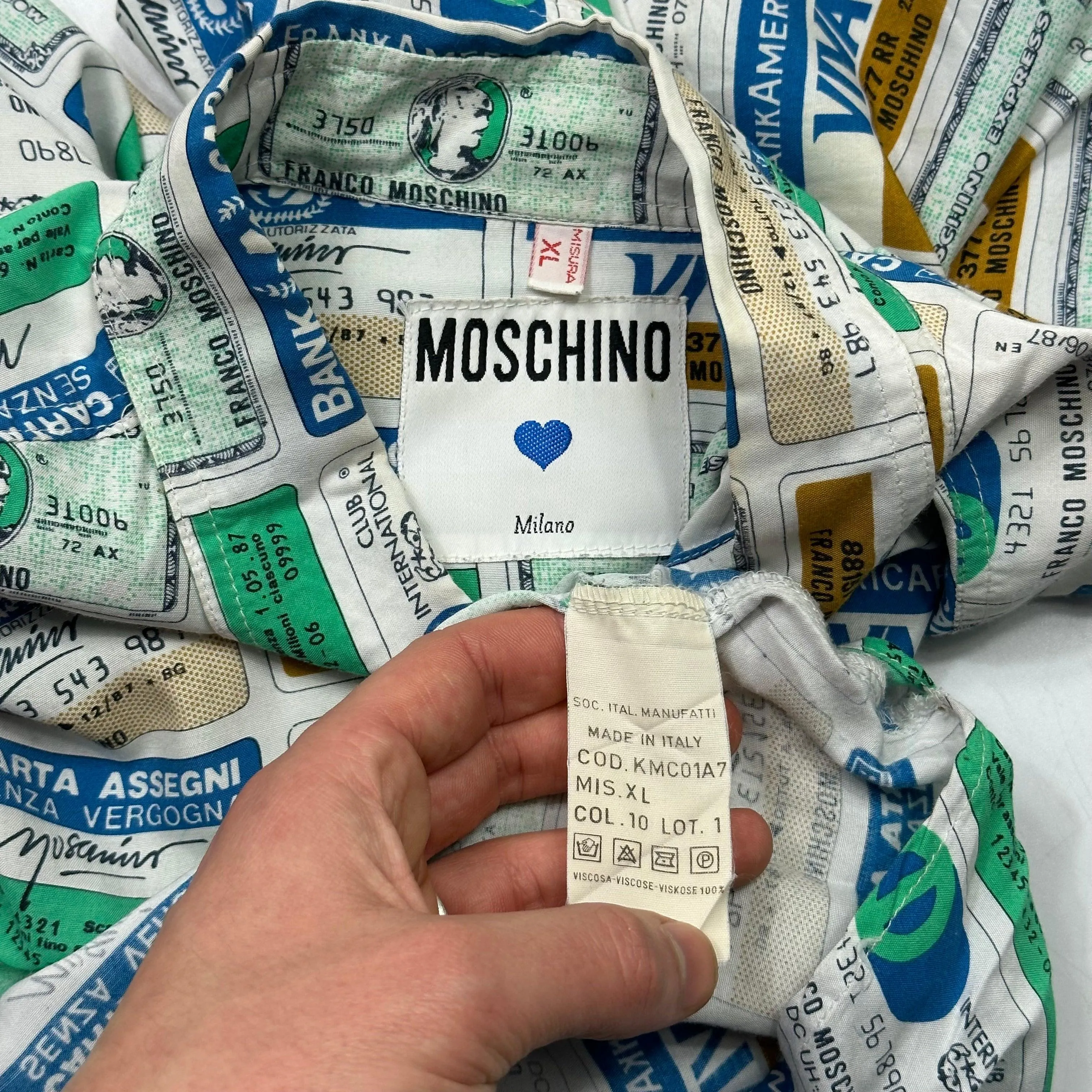 Moschino Jeans 1987 VISA Card Shirt - XL