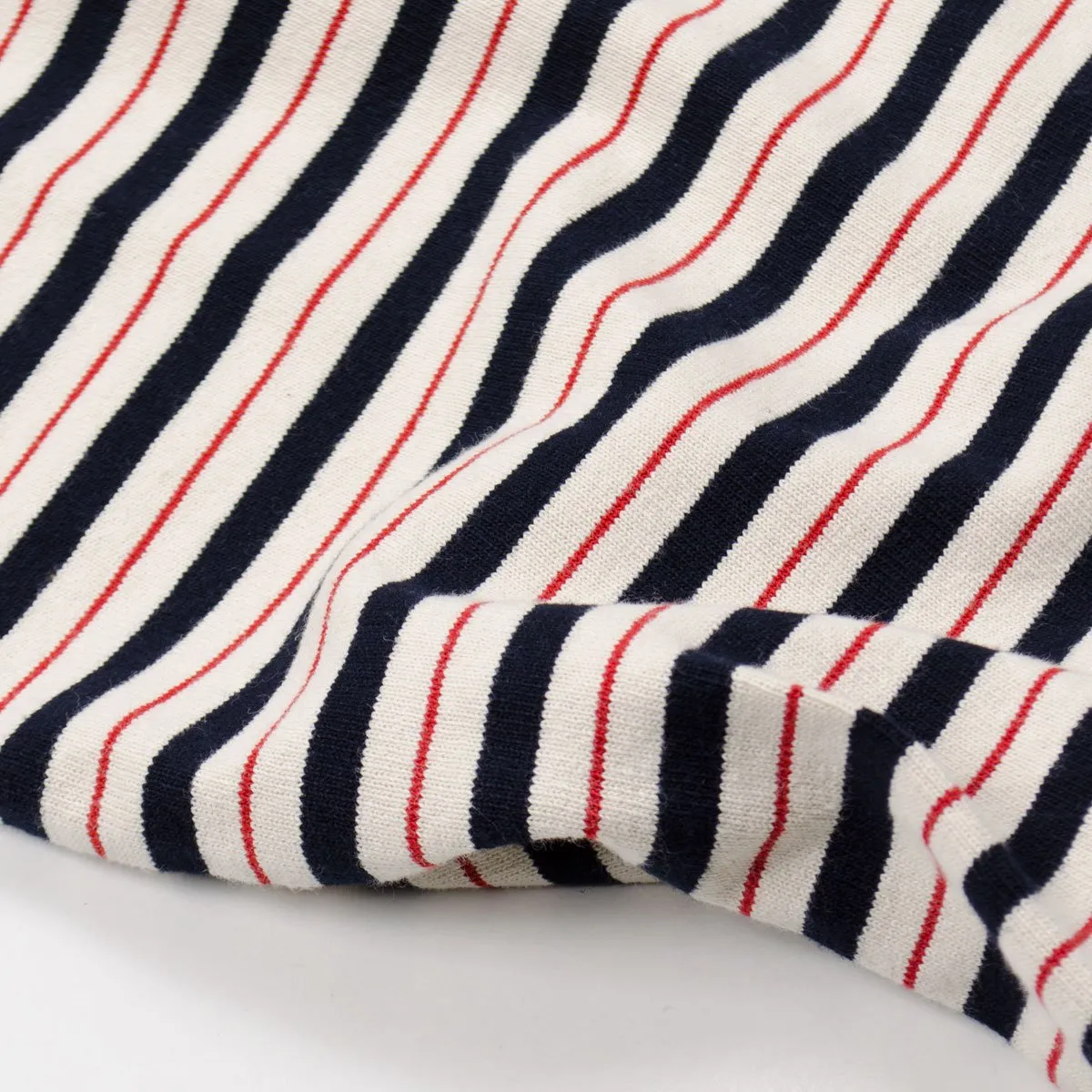 Norse Projects - Godtfred Compact T-shirt - Multi Stripe Askja Red