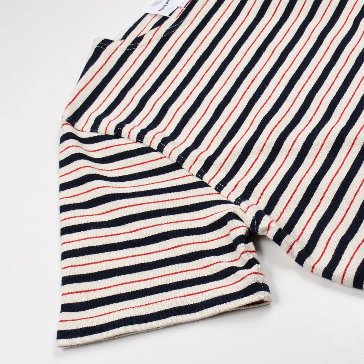 Norse Projects - Godtfred Compact T-shirt - Multi Stripe Askja Red