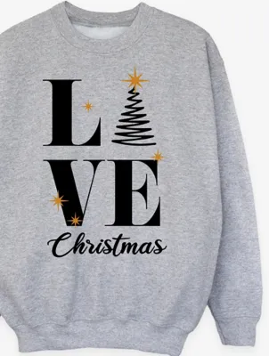 NW2 Christmas Love Kids Heather Grey Sweatshirt | Sweatshirts & Hoodies | George at ASDA