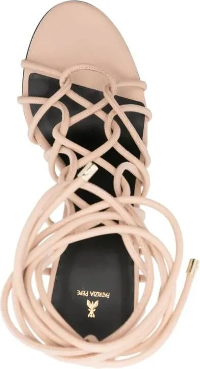 Patrizia Pepe 100mm lace-up sandals Neutrals