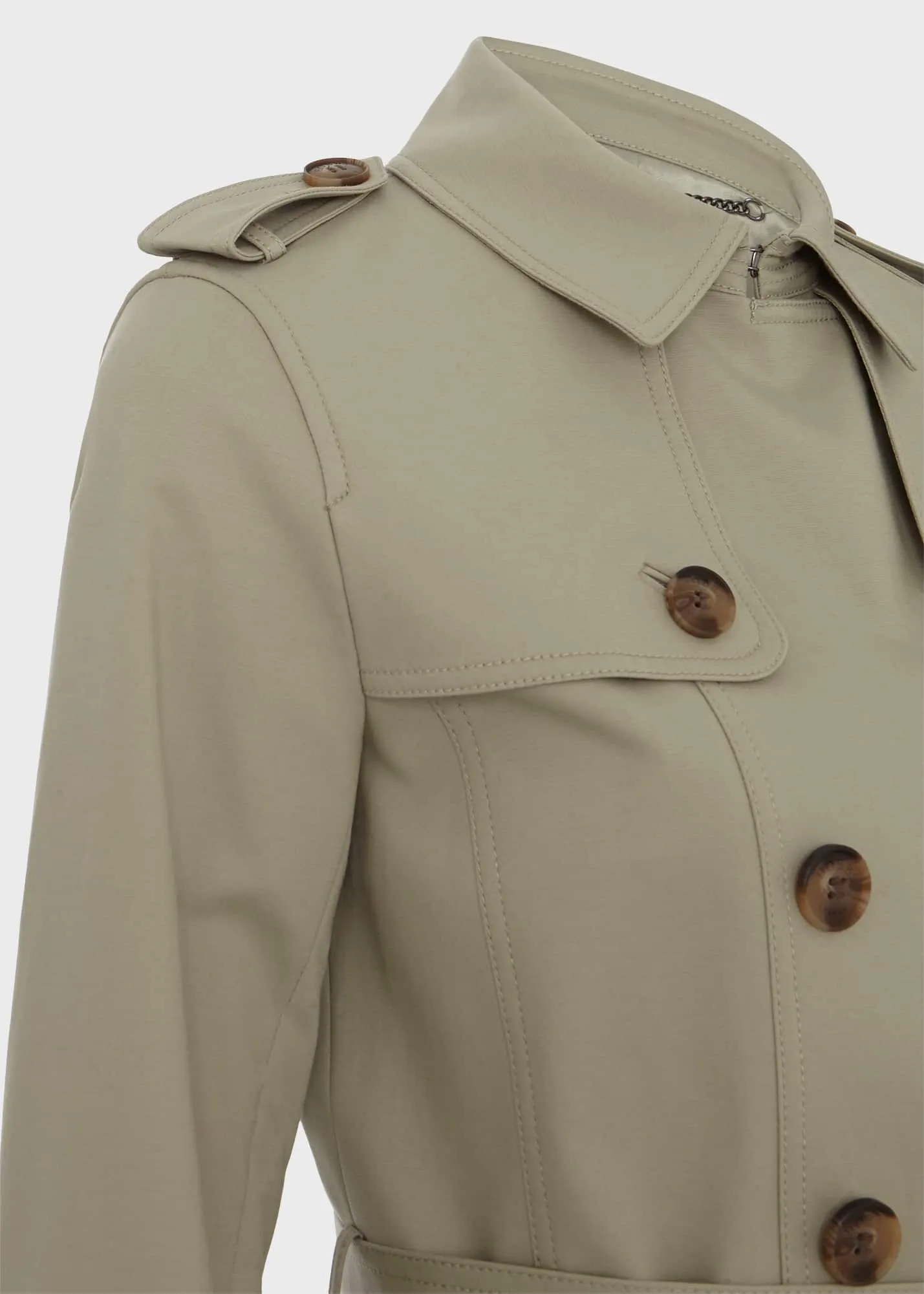 Petite Saskia Shower Resistant Trench Coat 