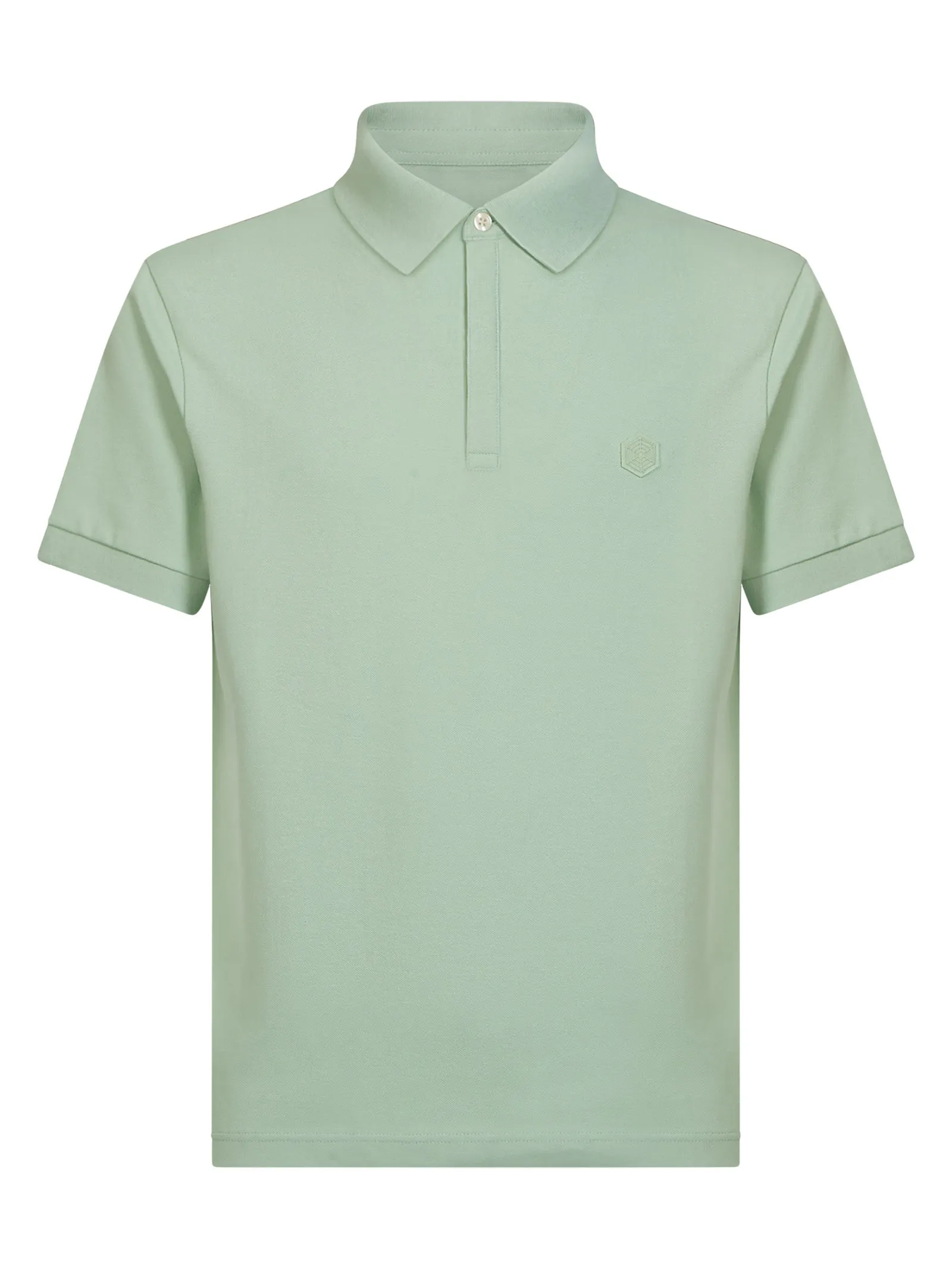 Polo in Eco Cotton Piquet Stretch - Quiet Green