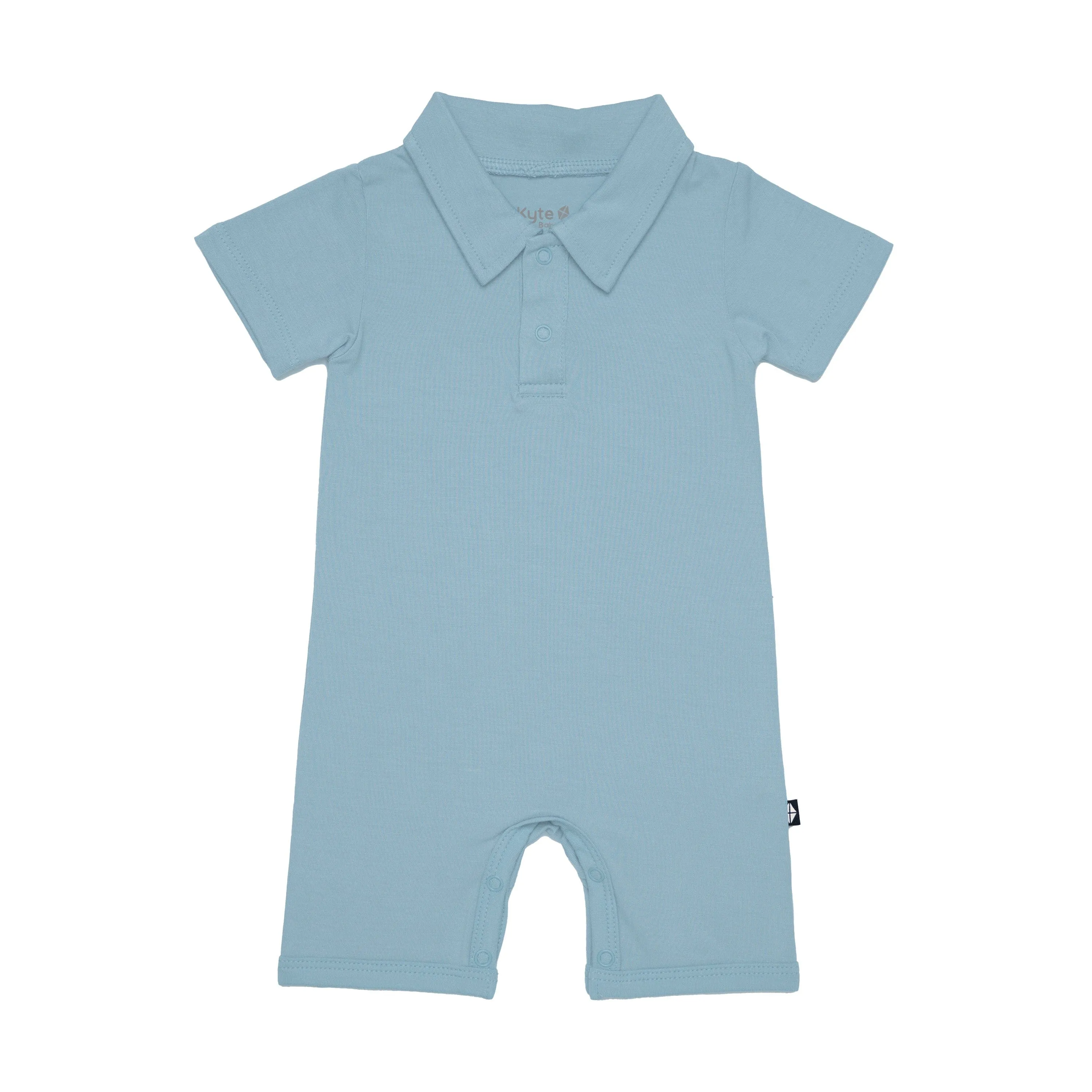 Polo Shortall in Dusty Blue