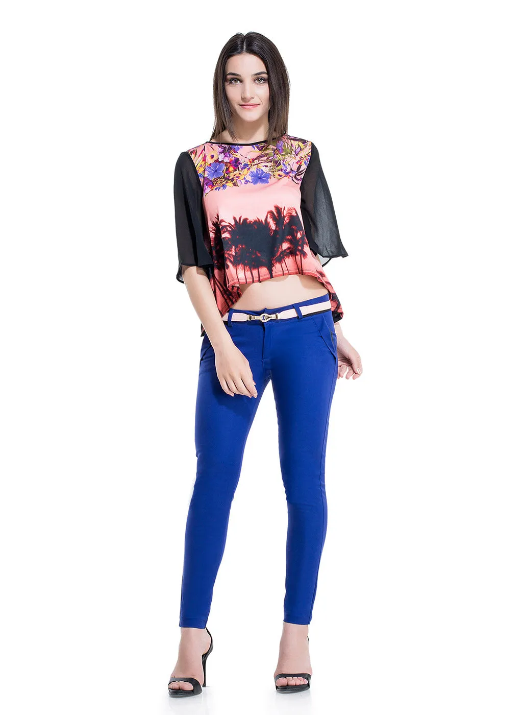 Printed T-Shirt With Flare Sleeves