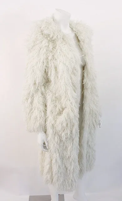 Rare Vintage FRENCH Fuzzy String Coat