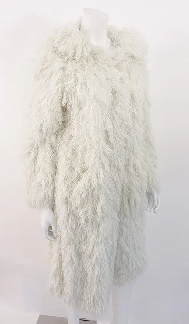 Rare Vintage FRENCH Fuzzy String Coat