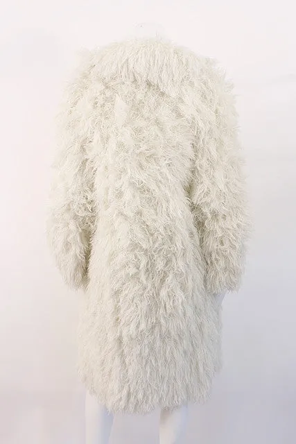 Rare Vintage FRENCH Fuzzy String Coat