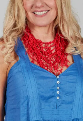 Red Coral Beaded Necklace