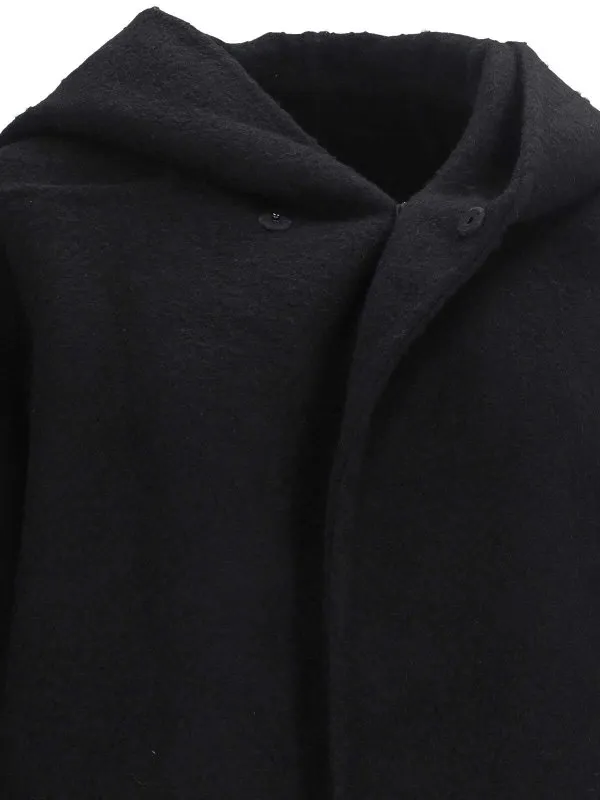 Rick Owens Maxi Coat With Hood