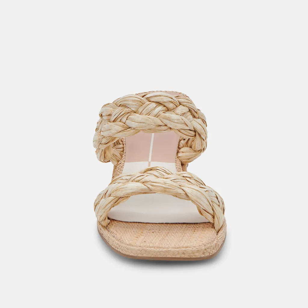 RONIN Sandals LT Natural Raffia | Natural Raffia Braided Sandals– Dolce Vita 6866100256834