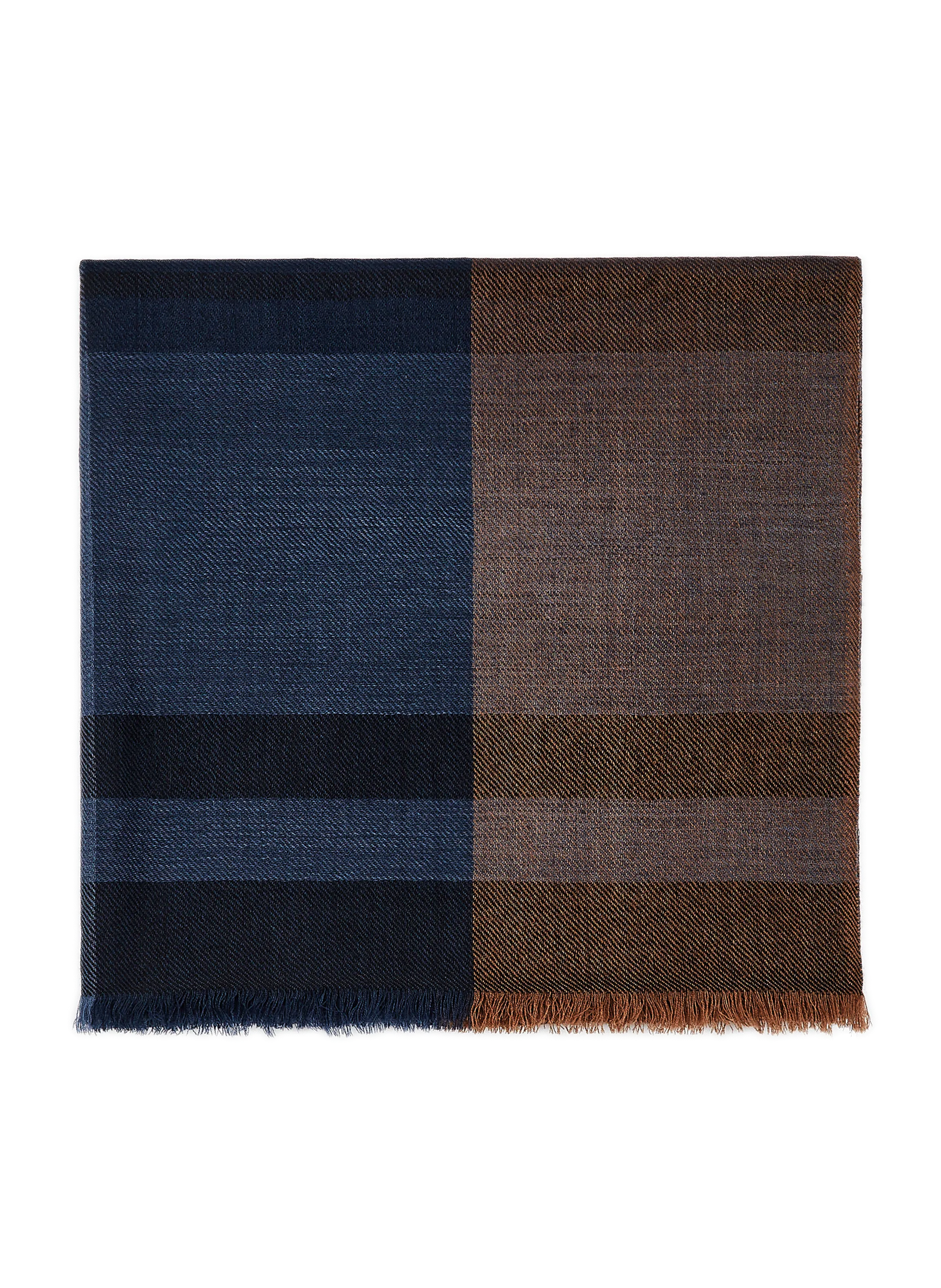 Saison 1865  Wool check scarf - Brown