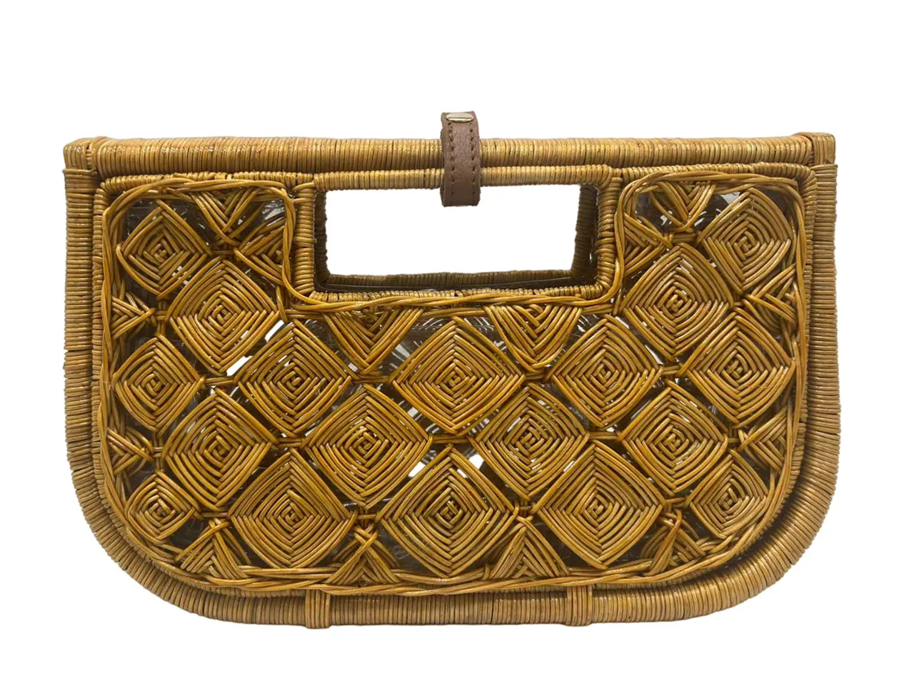 Serpui Joyce Rhombus Bag, Light Honey