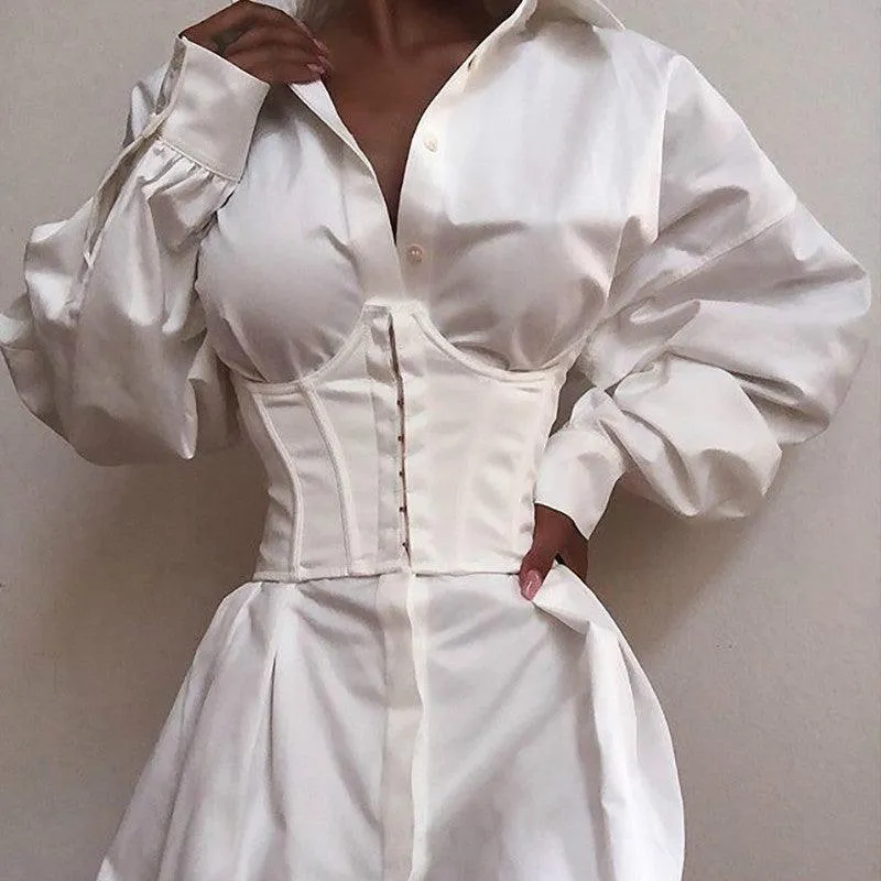 Sexy Wide Elastic Tie Corset Waist Belt