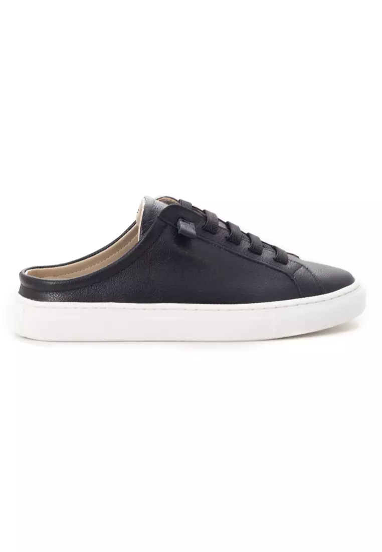 Shu Talk Casual Backless Leather Sneaker Slipper