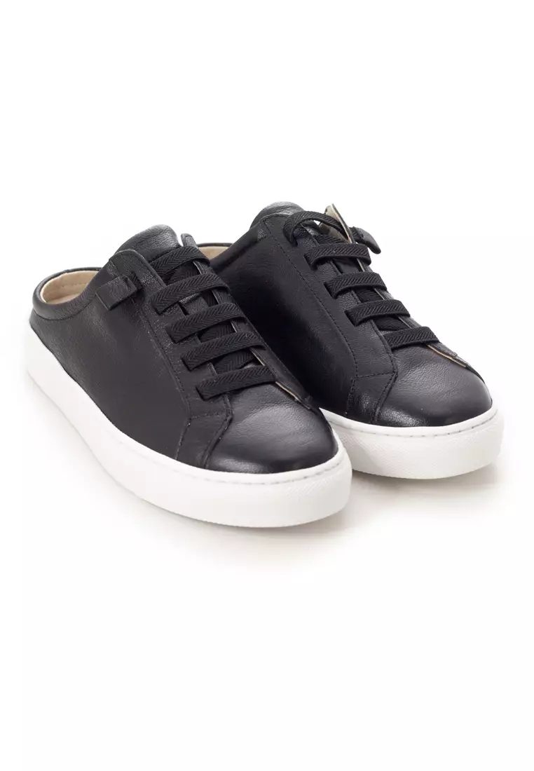 Shu Talk Casual Backless Leather Sneaker Slipper