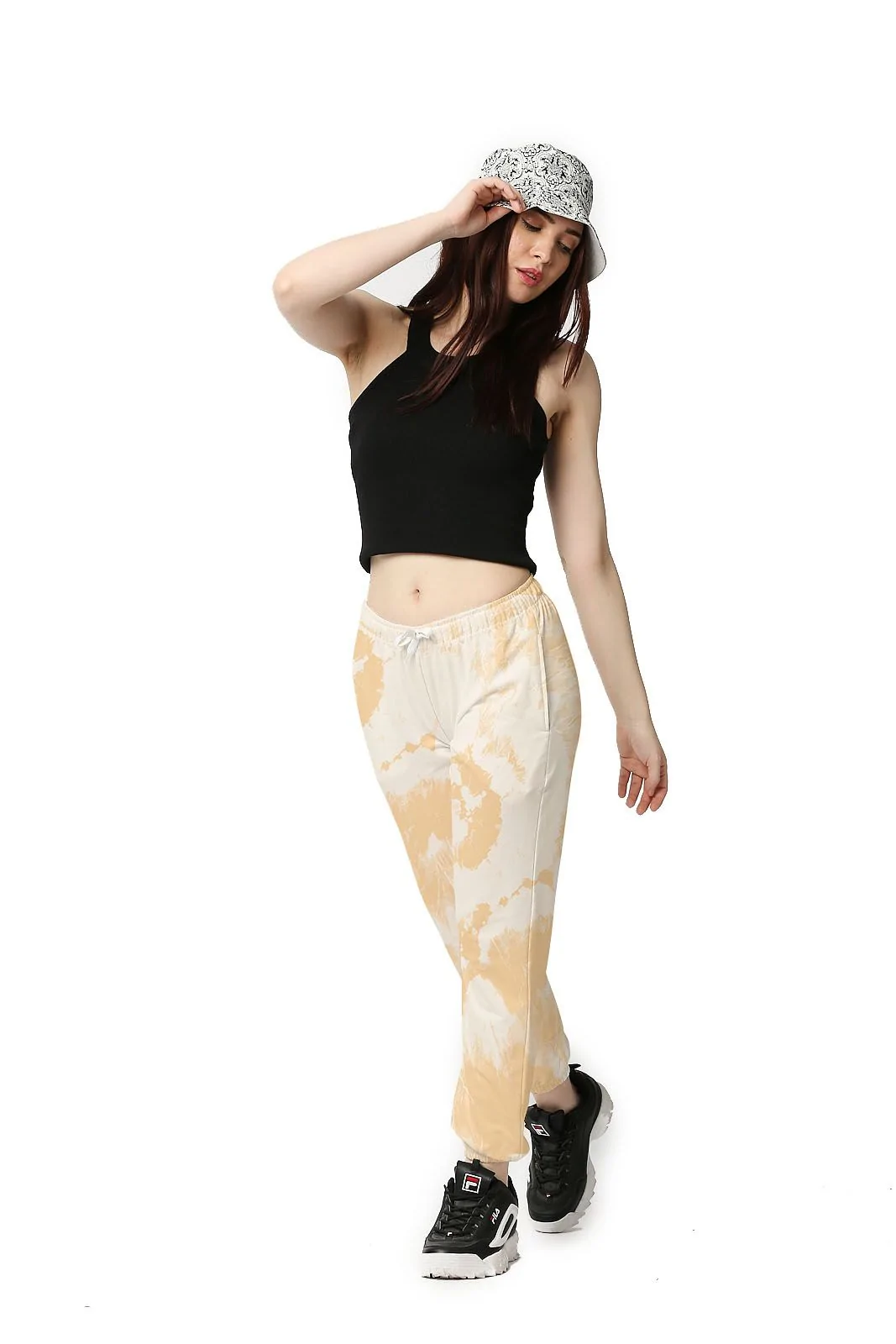 Soft Orange Tie Dye Women Jogger