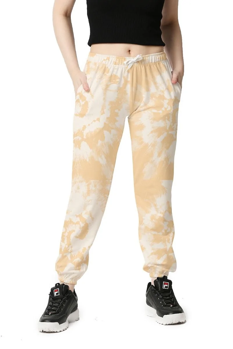 Soft Orange Tie Dye Women Jogger