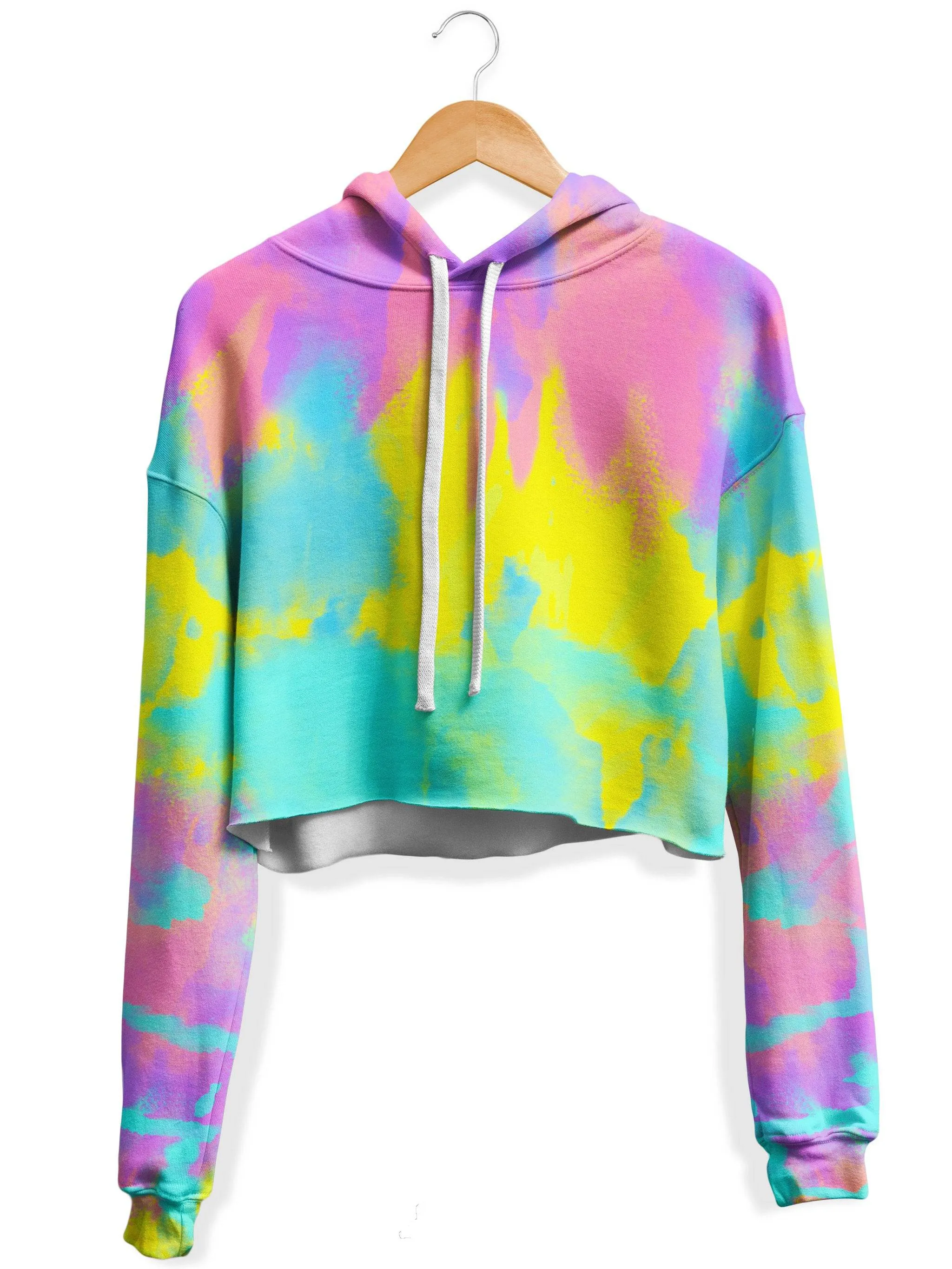 Summer Vibes Fleece Crop Hoodie (Clearance)