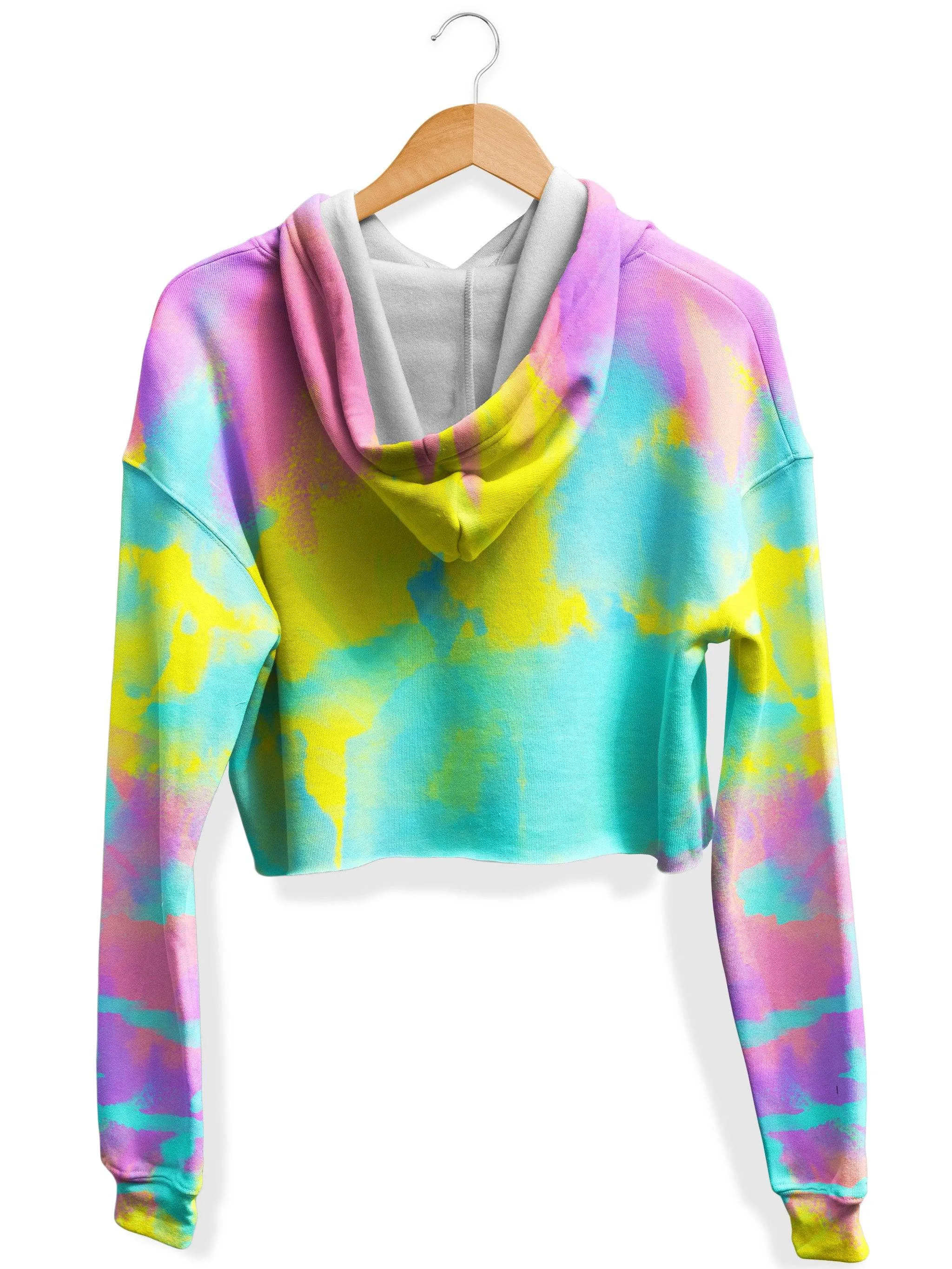 Summer Vibes Fleece Crop Hoodie (Clearance)