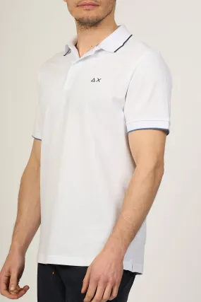 Sun 68 Polo Small Stripes Bianco Uomo