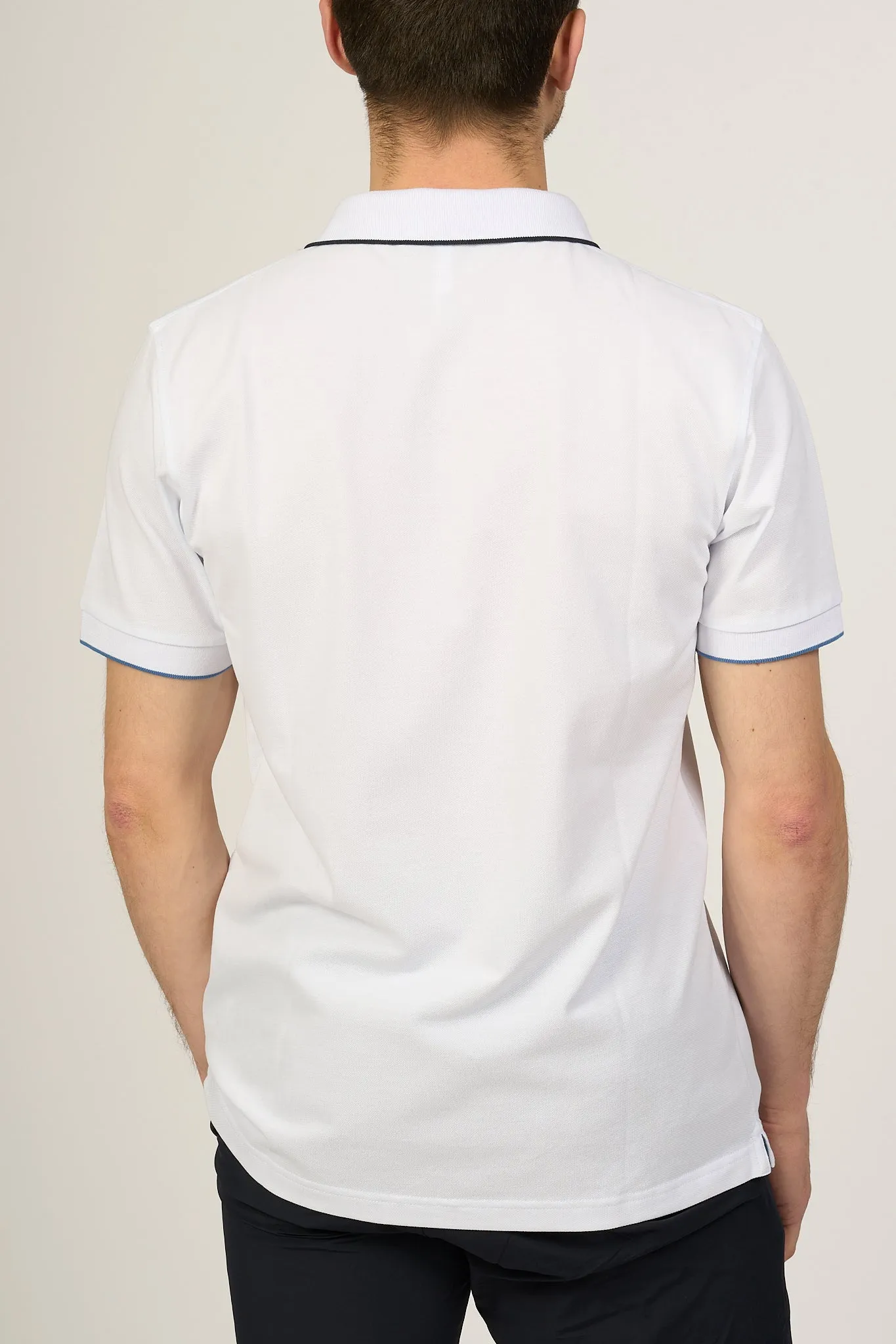 Sun 68 Polo Small Stripes Bianco Uomo