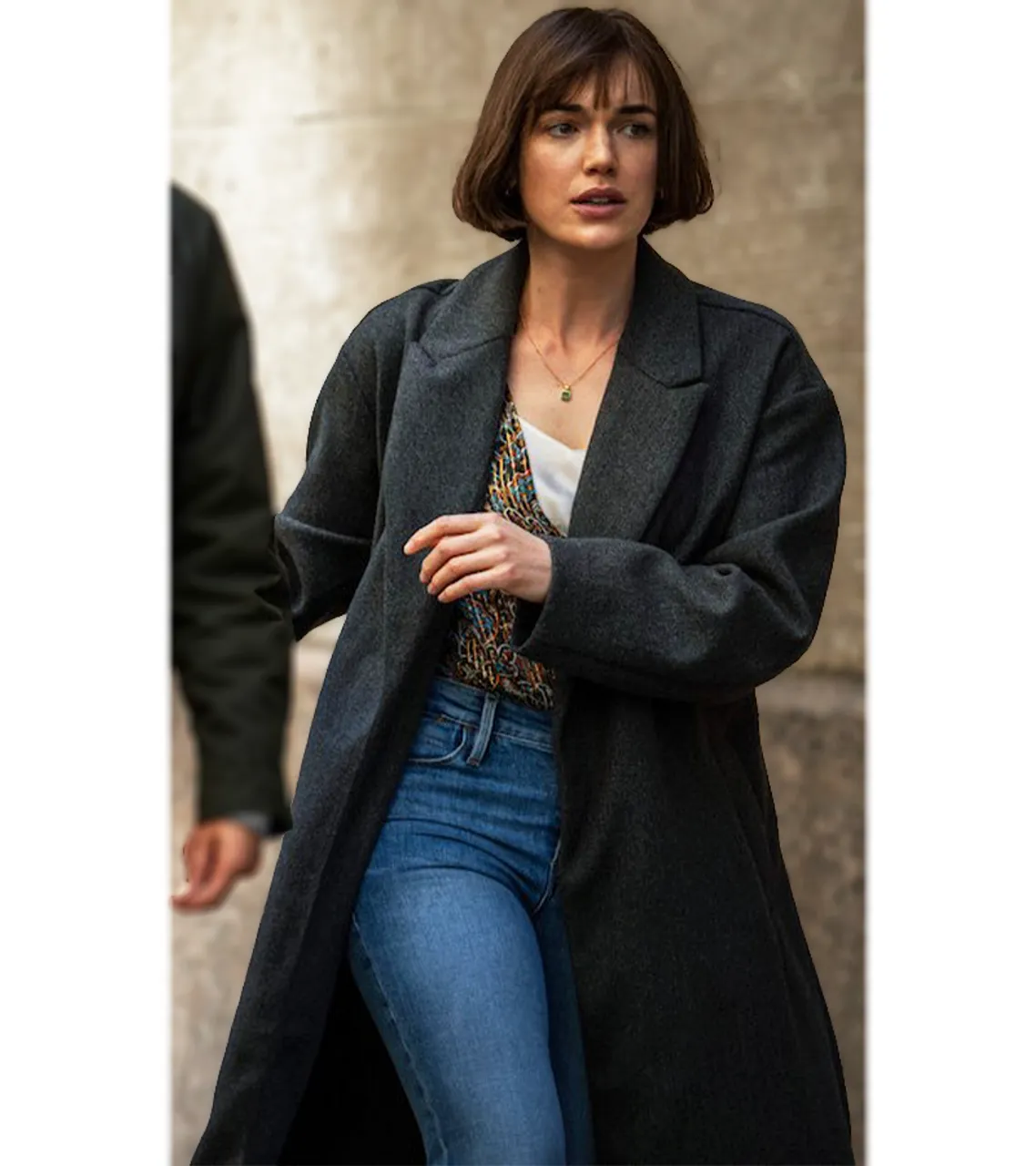 Suspicion 2022 Elizabeth Henstridge Wool Coat