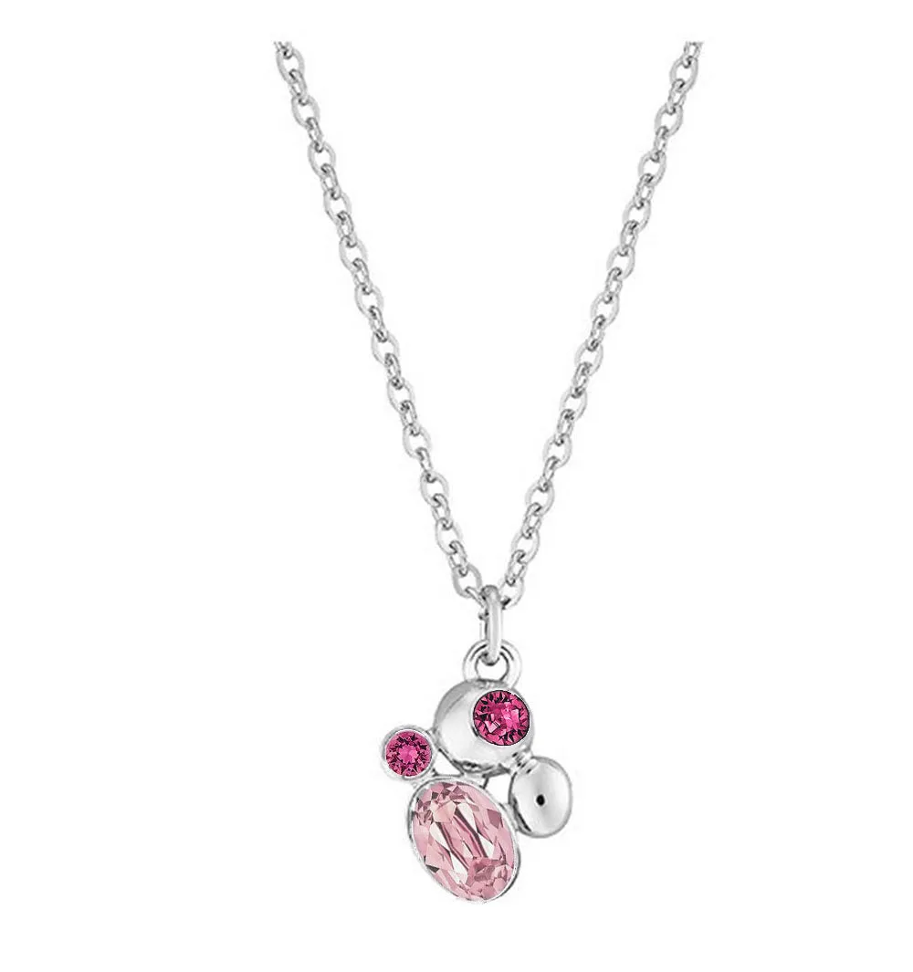 Swarovski Rosaline Crystal Pendant CALMLY Rhodium Plated Necklace #5101327