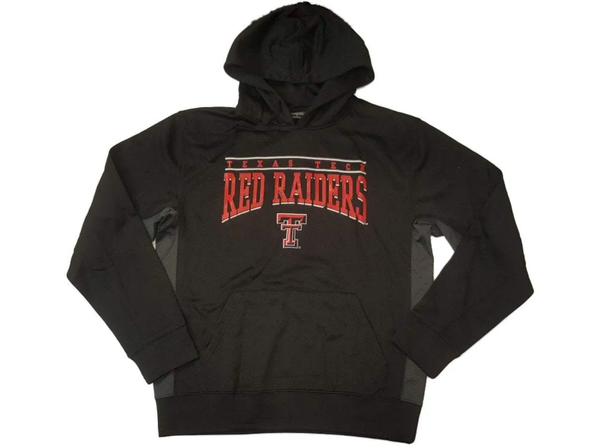 Texas Tech Red Raiders Colosseum Black Performance LS Hoodie Sweatshirt (L)