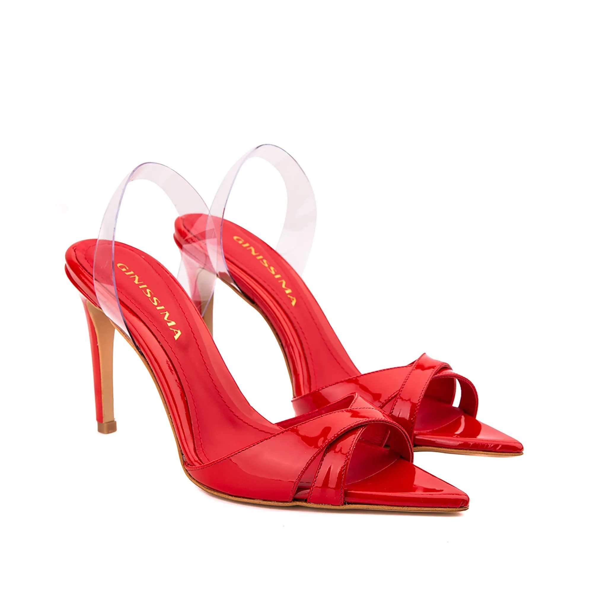 Thea Bloody Red Patent Leather Sandals