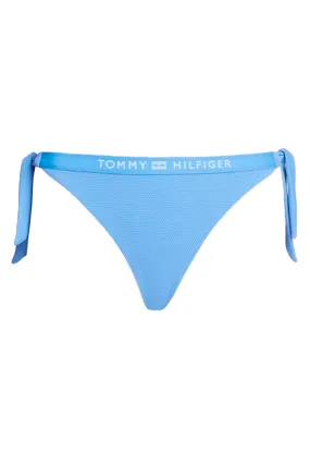 Tommy Hilfiger Women Tonal Side-Tie Bikini Bottom Sky