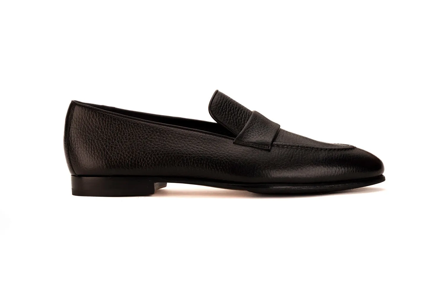 Unlined Penny Strap Loafer with cord stitch on the vamp