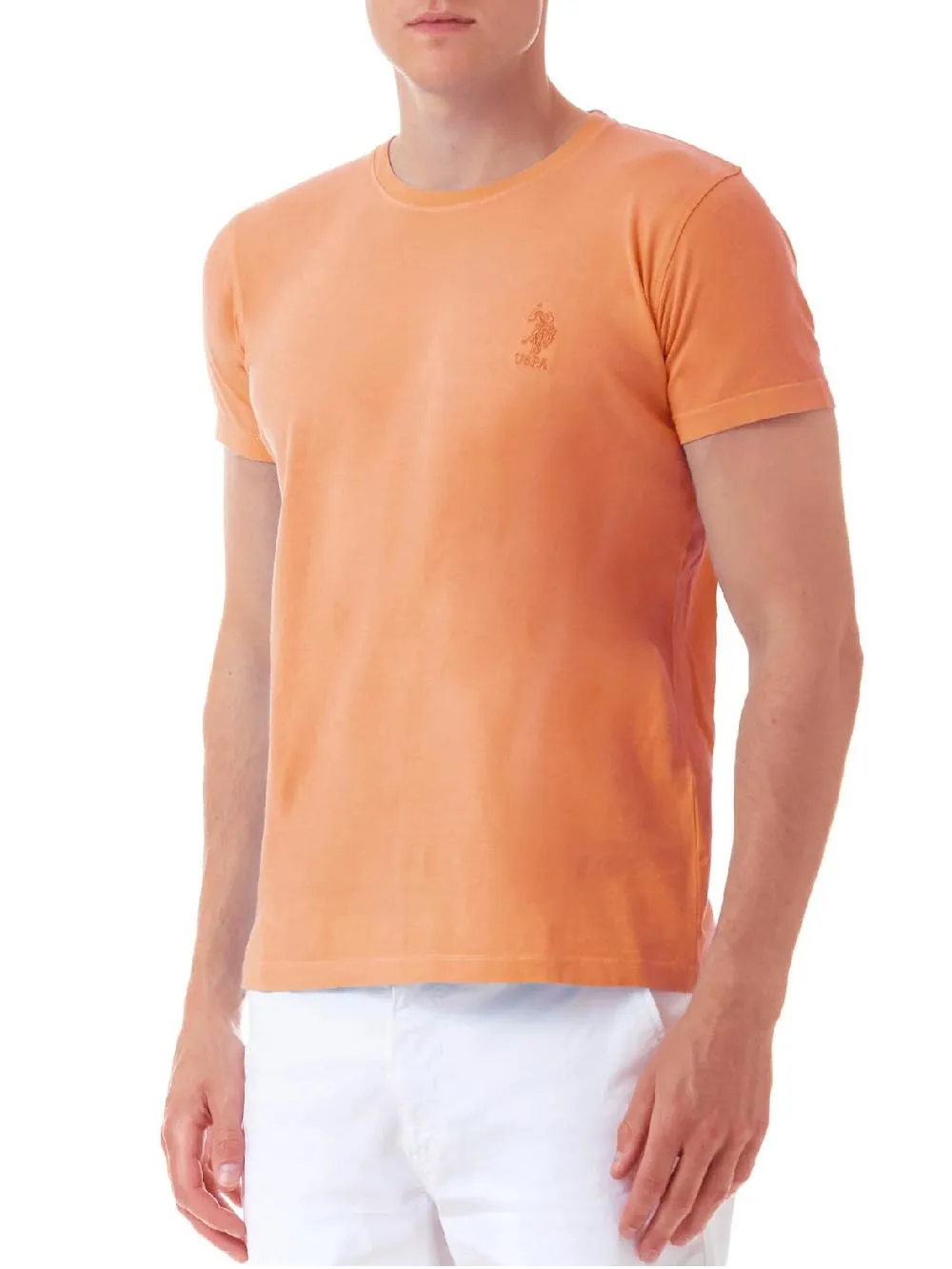 U.S. Polo Assn. T-shirt Uomo 65690 53398 Arancione fluo