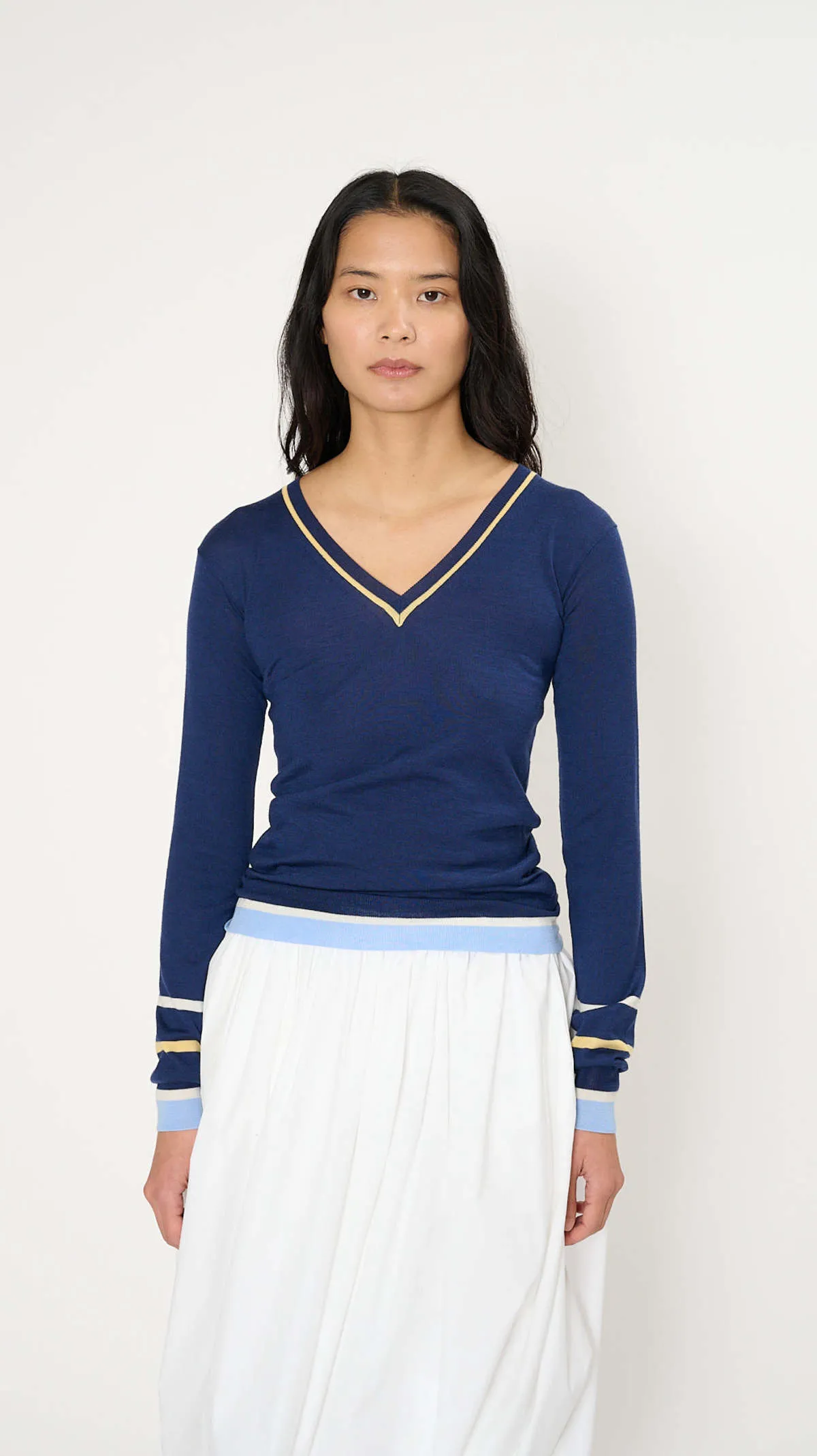 V Sweater - Blue Marine