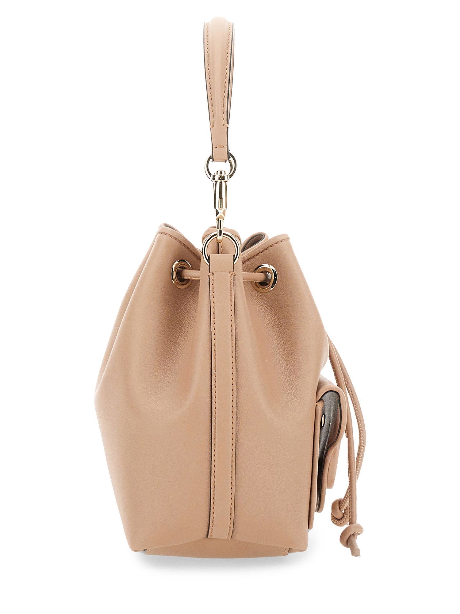 VALENTINO GARAVANI    CALFSKIN LOCO' BUCKET BAG