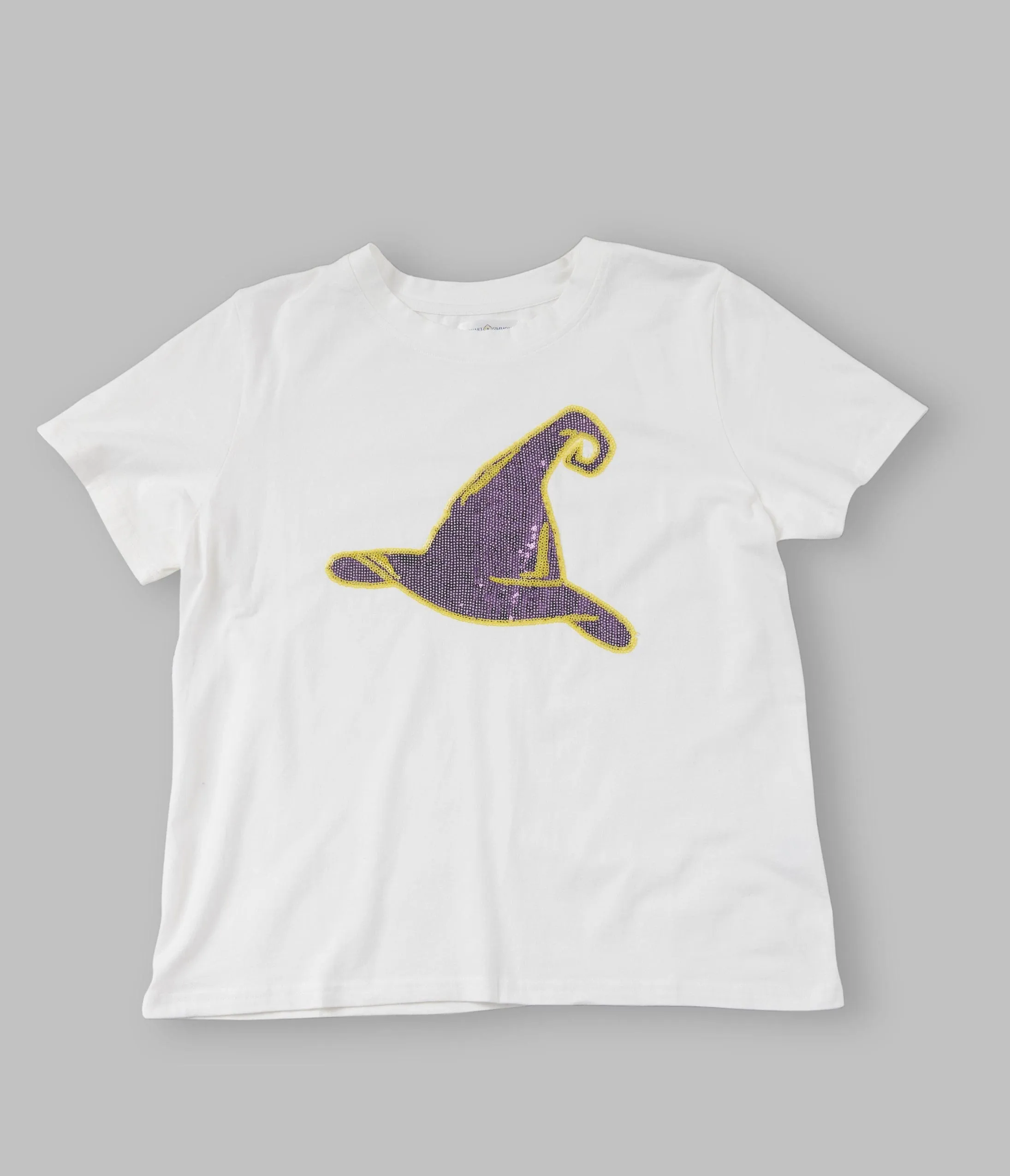 White Witch Hat Sequin Unisex Tee