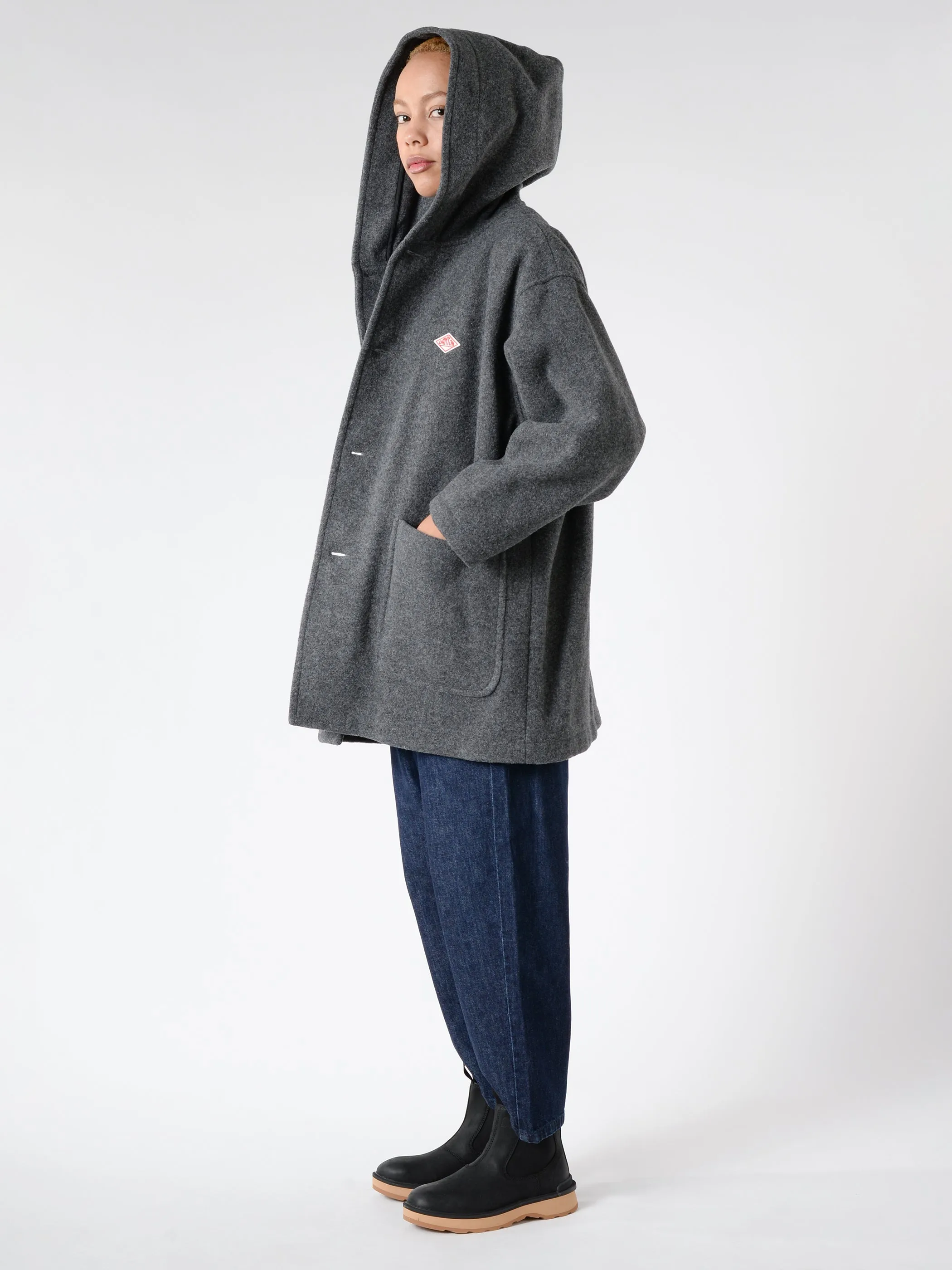 Women's Wool Light Pile Hooded Coat