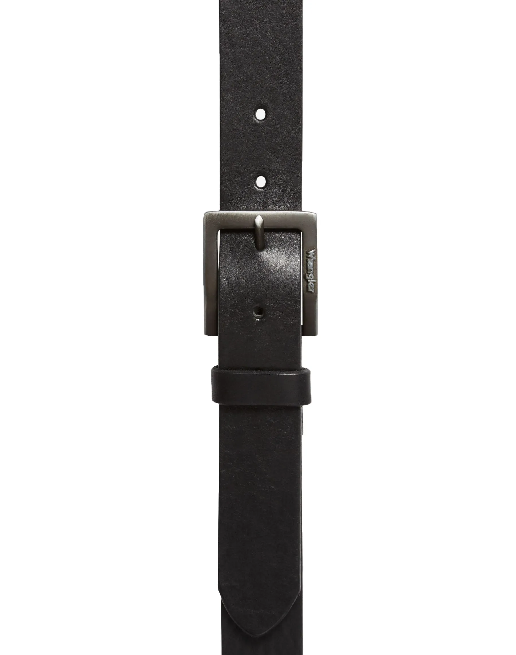 Wrangler Kabel Buckle Leather Metal Loop Belt Black