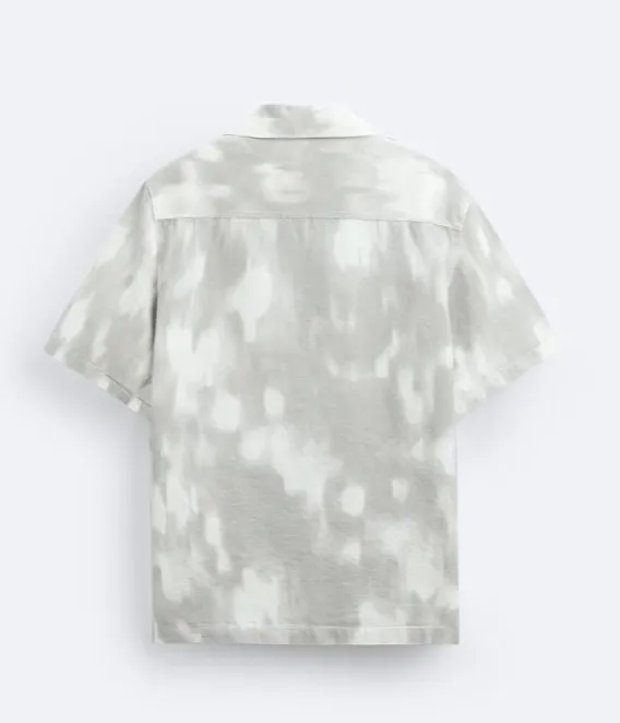 ZARA  |Tie-dye Cotton Short Sleeves Shirts